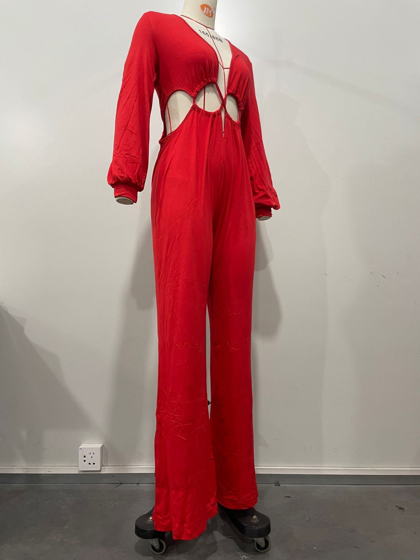 Feminine Solid Color Women's Long Sleeve Jumpsuit 8