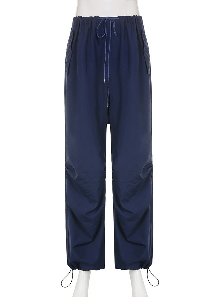 Women Summer Loose Sports Casual Woven Wide Leg Pants 11