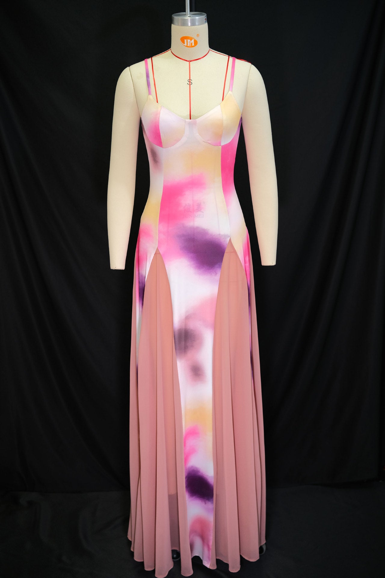 Women summer v-neck suspender printed sleeveless backless dress 5