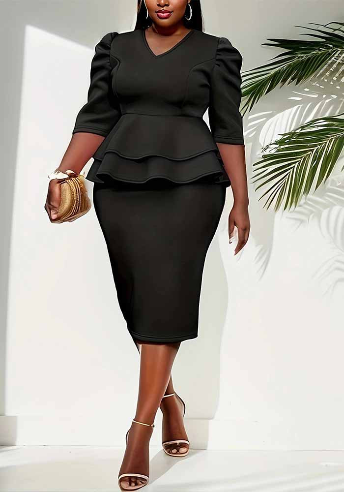 Plus Size Women Elegant Dress