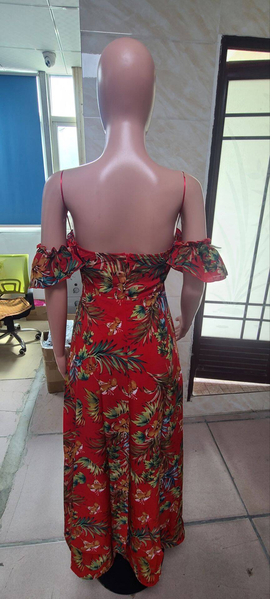 Summer Women print hollow strap Strapless sexy and elegant Backless Dress 12