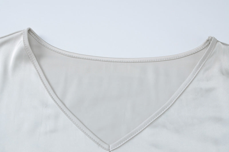 Women Autumn and Winter Tie Hollow Off Shoulder Loose Long Sleeve Dress 14