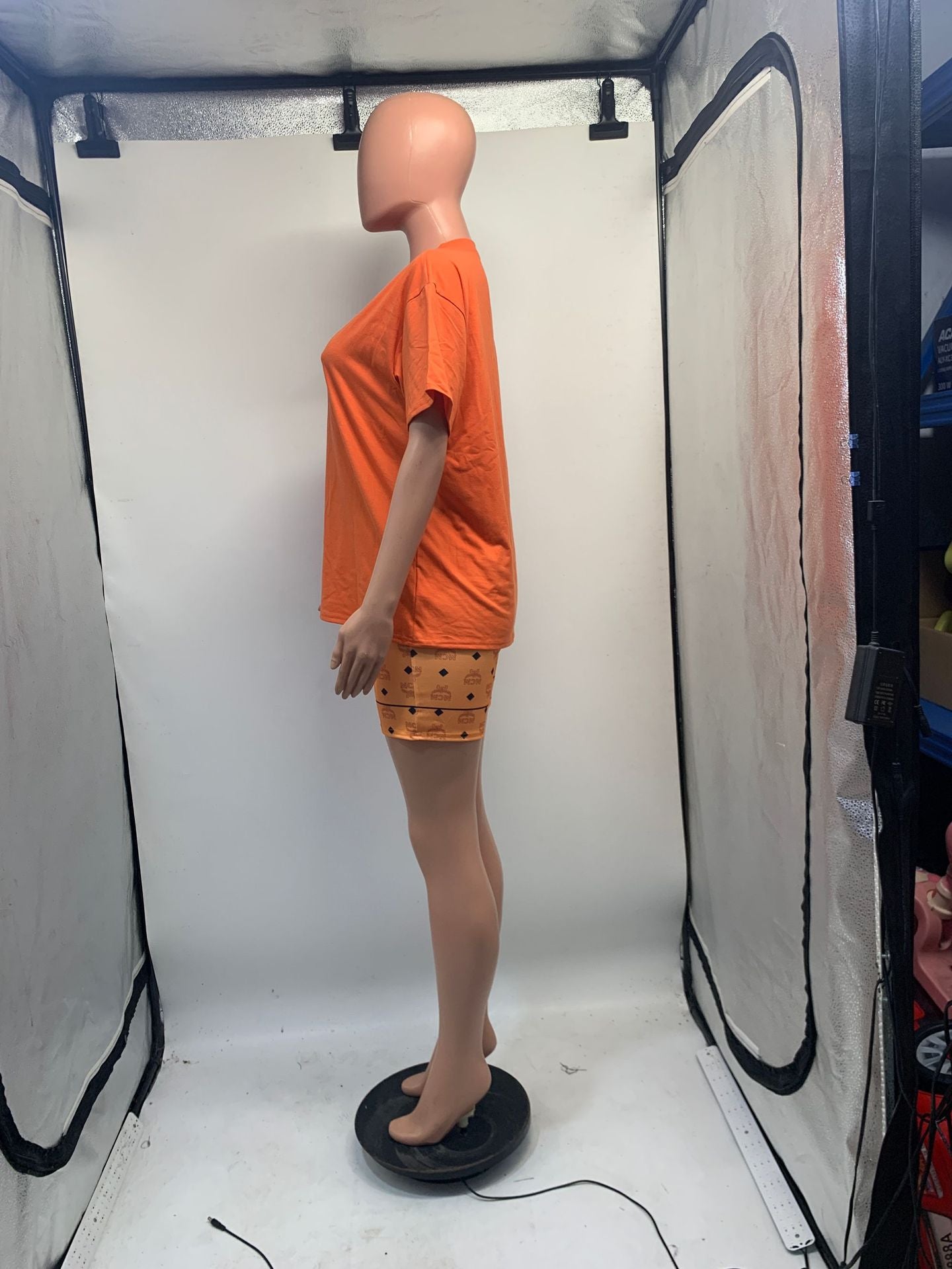 Women Printed Short Sleeve Top and Short Two-Piece Set 12