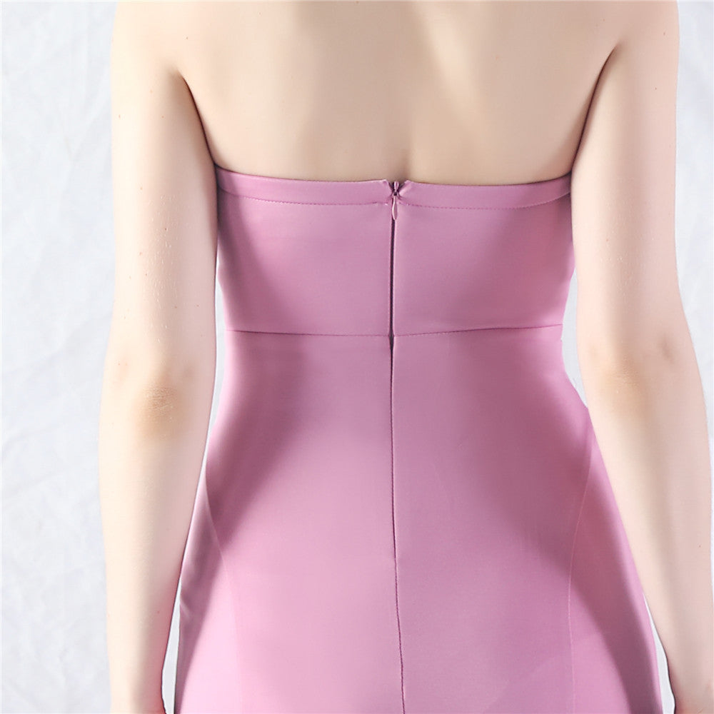 Women Sexy Off Shoulder Satin Evening Dress 39