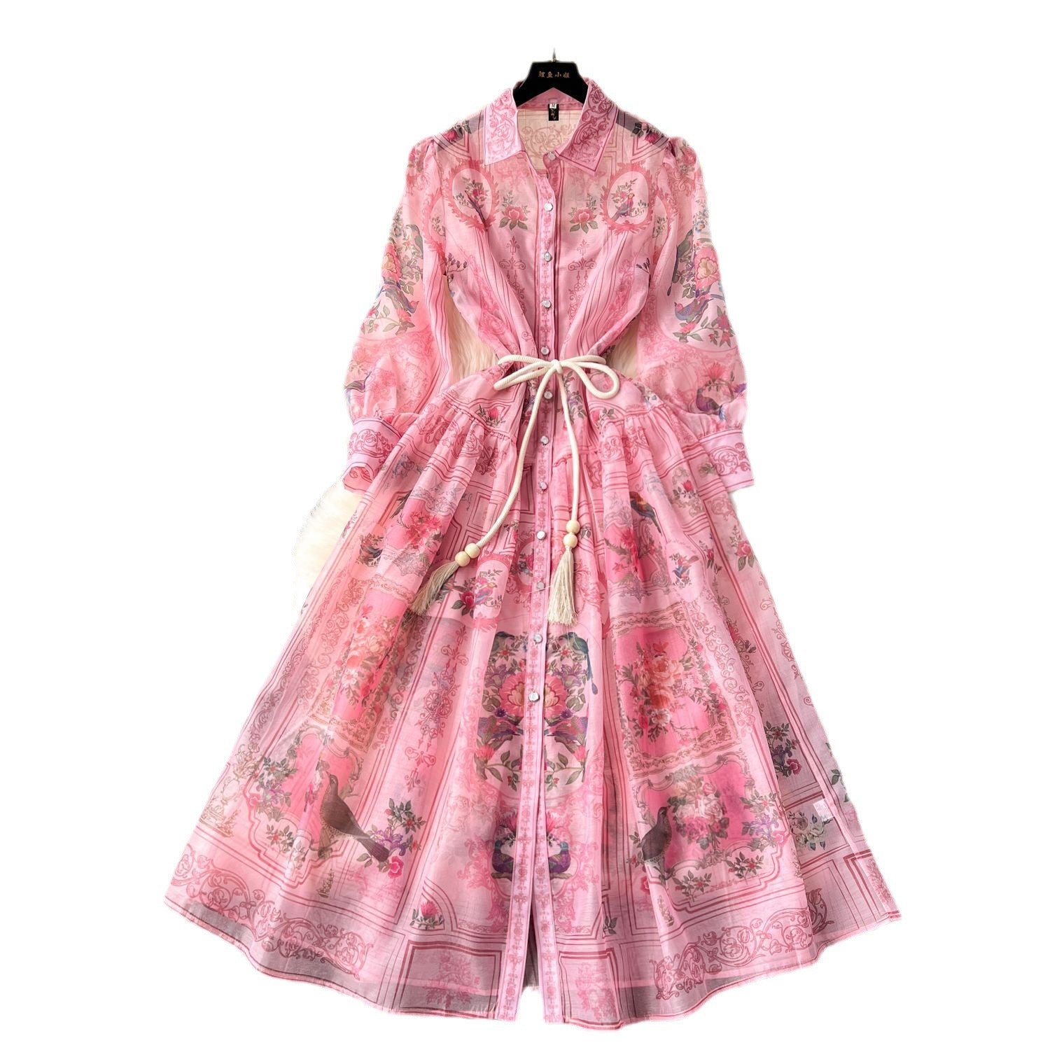 Women Vintage Print Maxi Dress 7