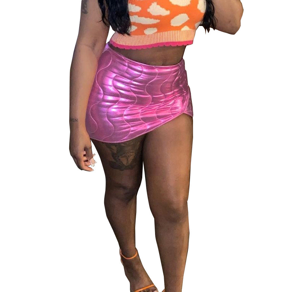 Women Irregular Padded Mini Skirt 6