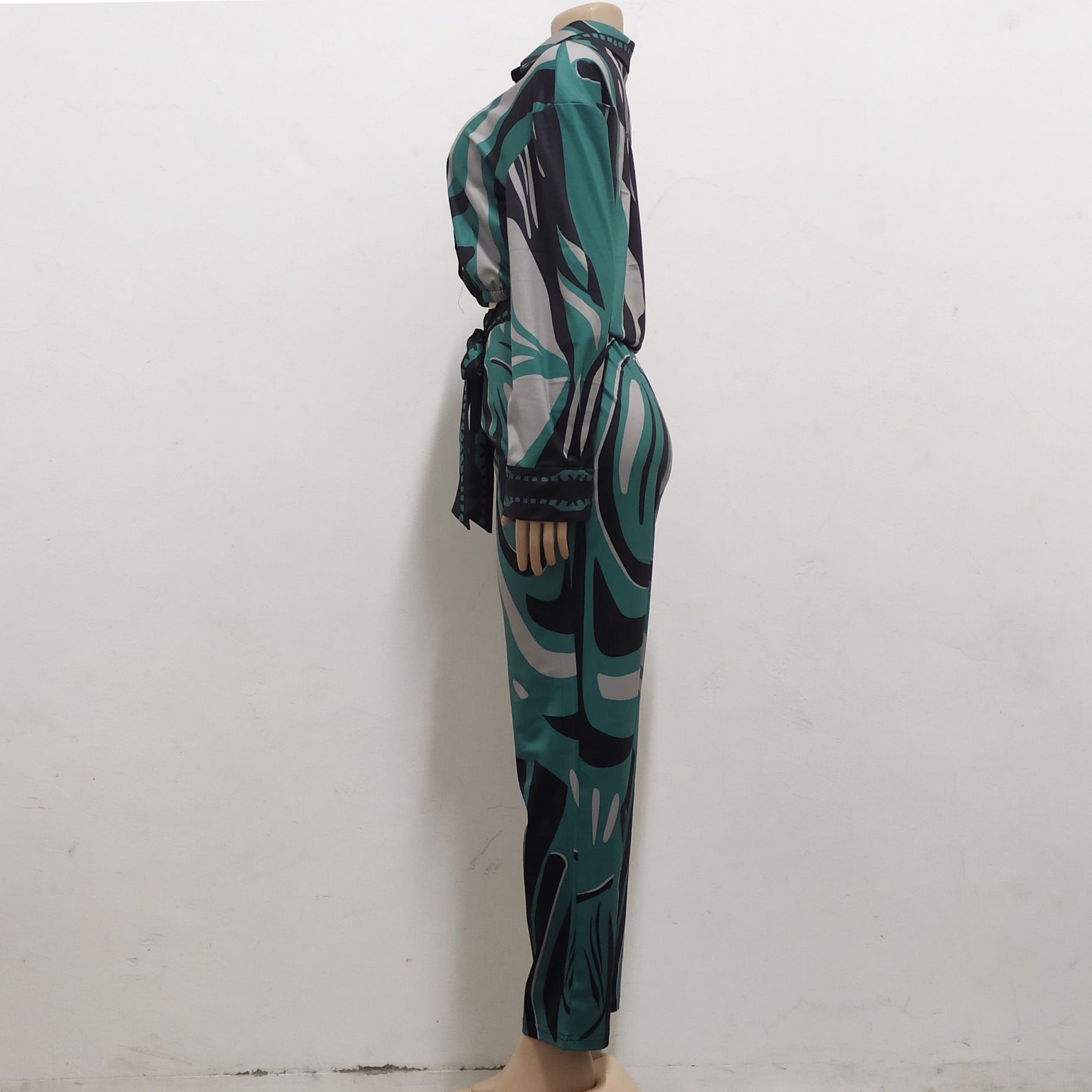 Casual Fashionable Digital Printed Women's Two-Piece Pants Set 9