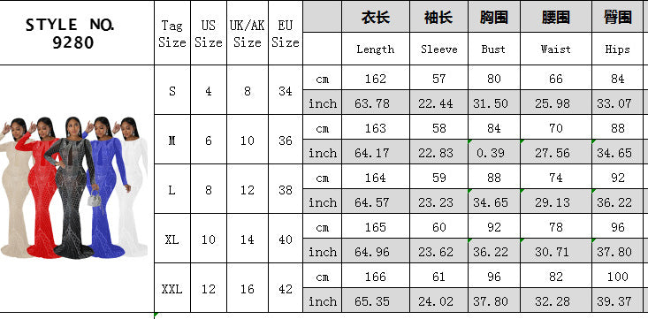 Fashion Autumn Long Dress Beaded Low Back Sexy Evening Dress 15