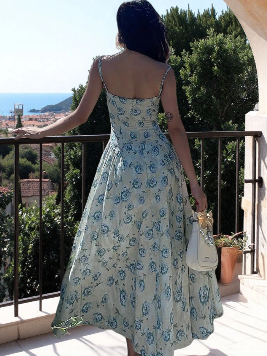 Women Summer Floral Strap Dress