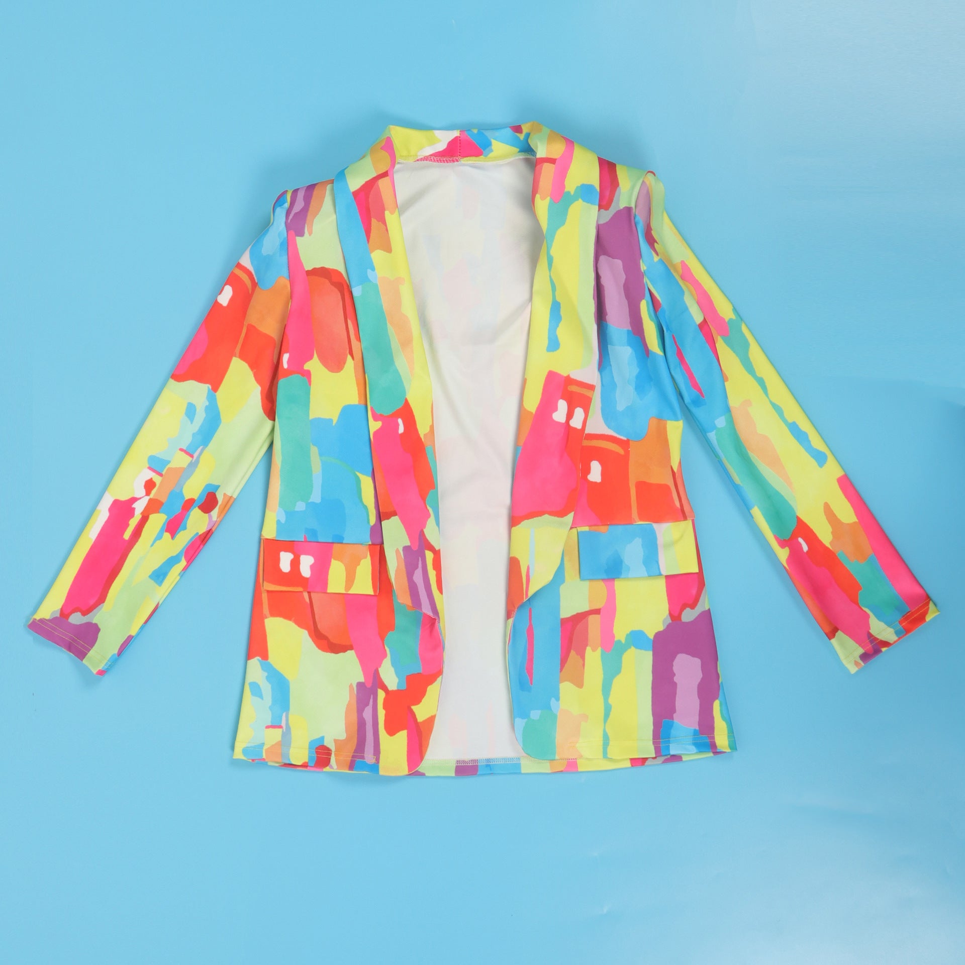 Casual Fashion Multi-Color Print Fashion Blazer Top 45