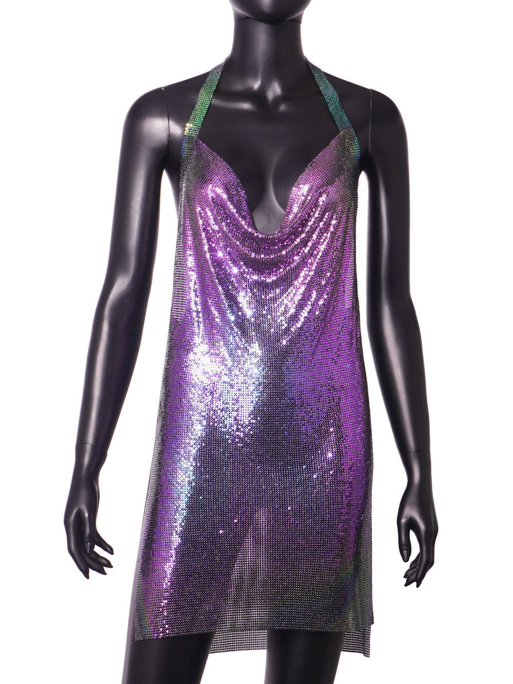 Sexy Metal Sequin Strap Night Club Dress 32
