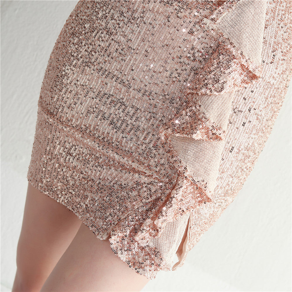 Beaded Sequin Nightclub Party Sexy Bodycon Short Dress 32