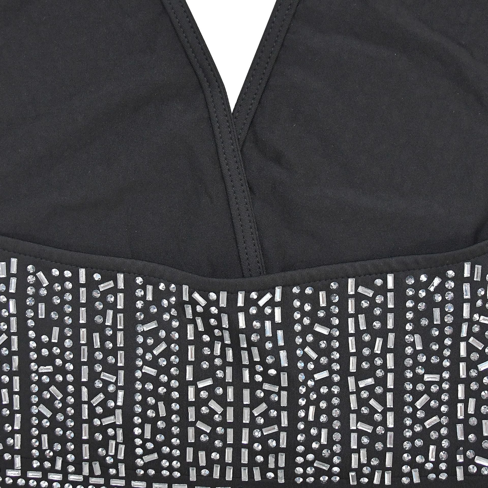 Women Solid mesh Beaded Sleeveless Maxi Dress 26