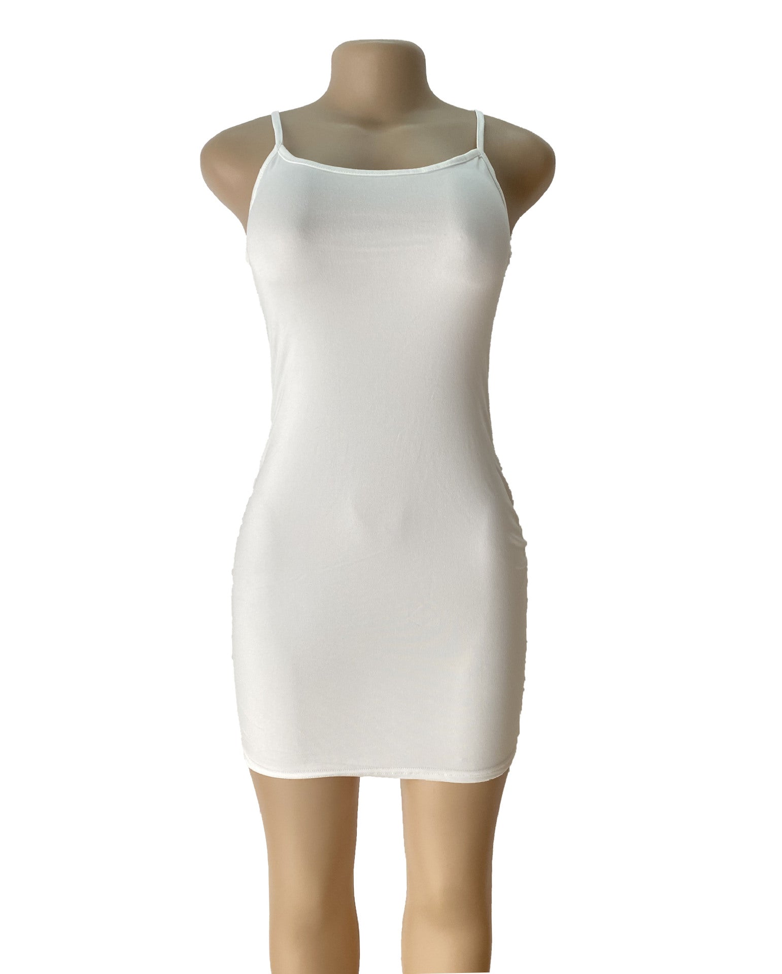 Women Metal Buckle Cross Strapless Backless Sexy Bodycon Dress 3