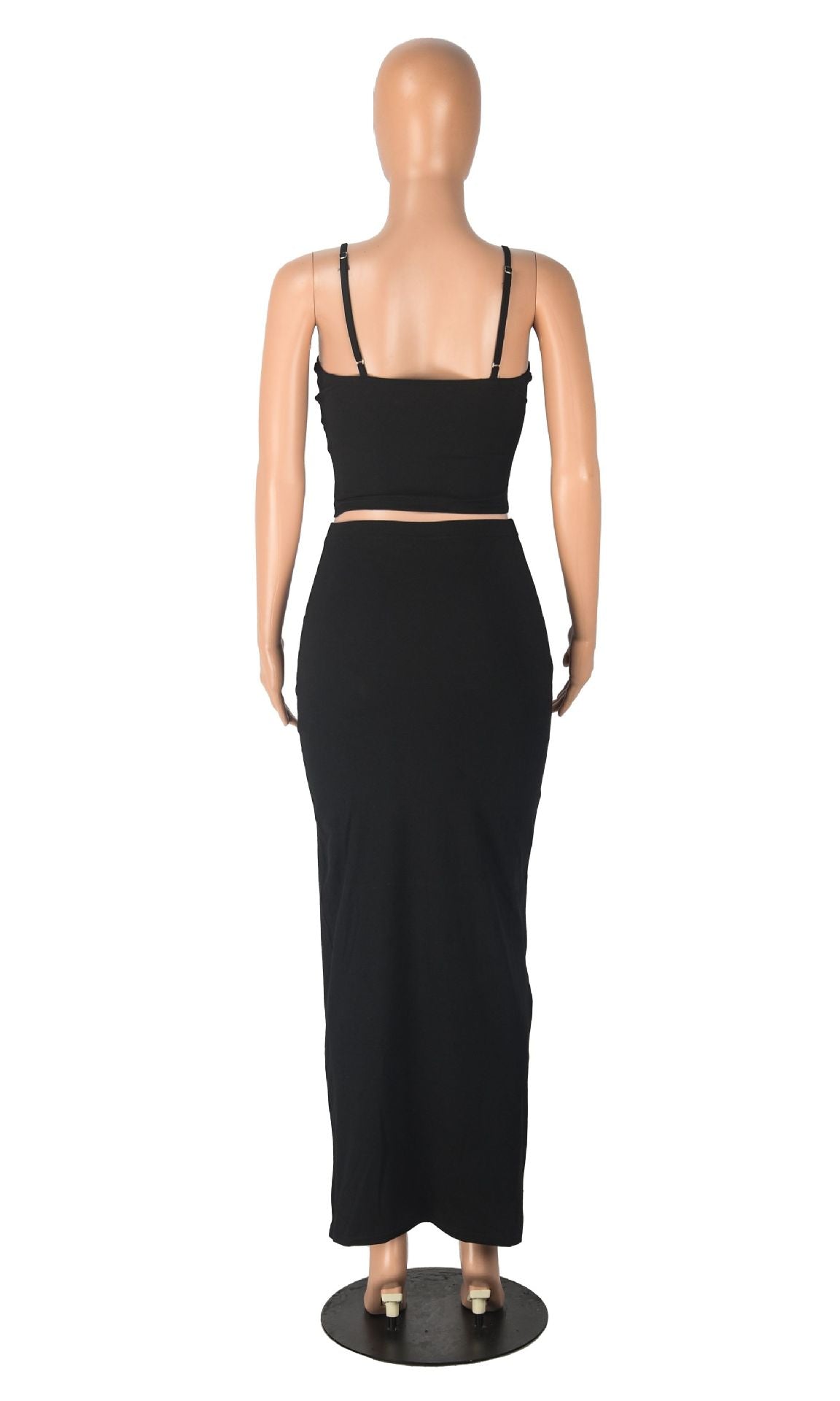 Women Spring Sexy Suspender Crop Top and Bodycon Skirt Two-Piece Set 11