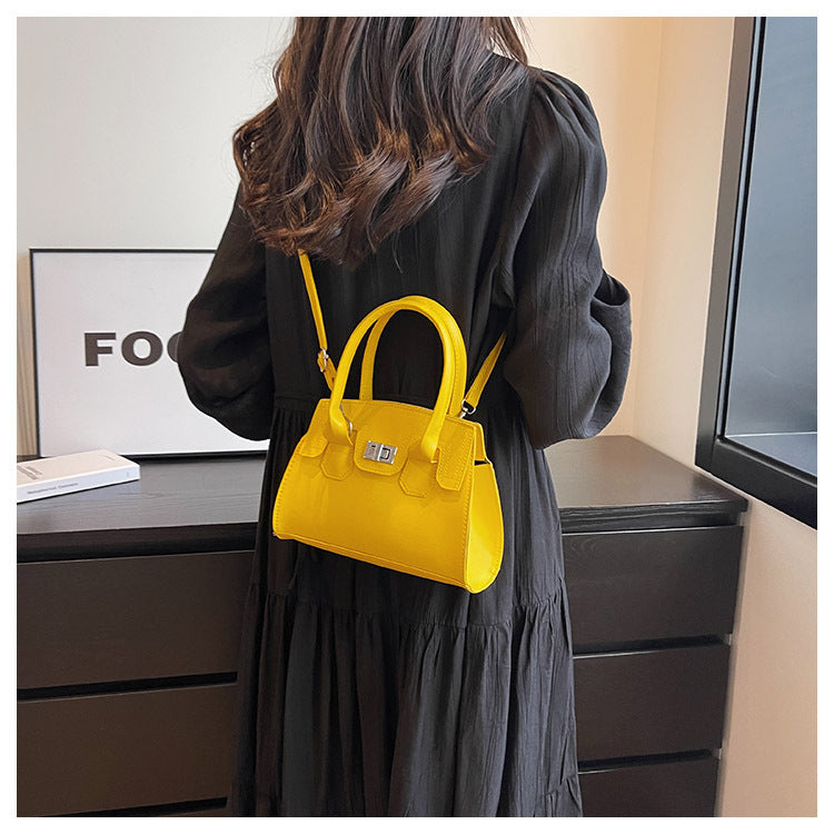 Bag Handbag Solid Color Simple Shoulder Messenger Bag Ladies Bag 24