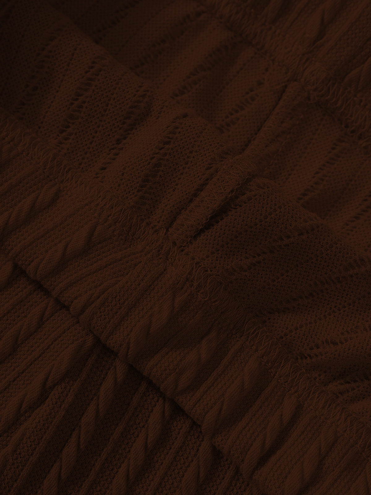 Women Summer Fashion Solid Ribbed Bubble Jacquard Vest And Shorts Two-piece Set 16