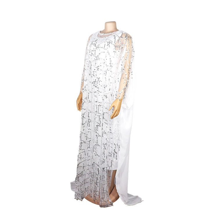 African Women beard sequin Maxi Dress 14