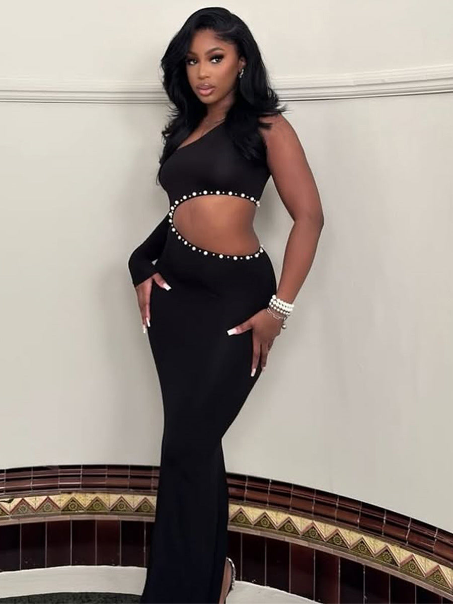 Summer Style Trend Hollow Diamond Single-Sleeve Women's Dress 3