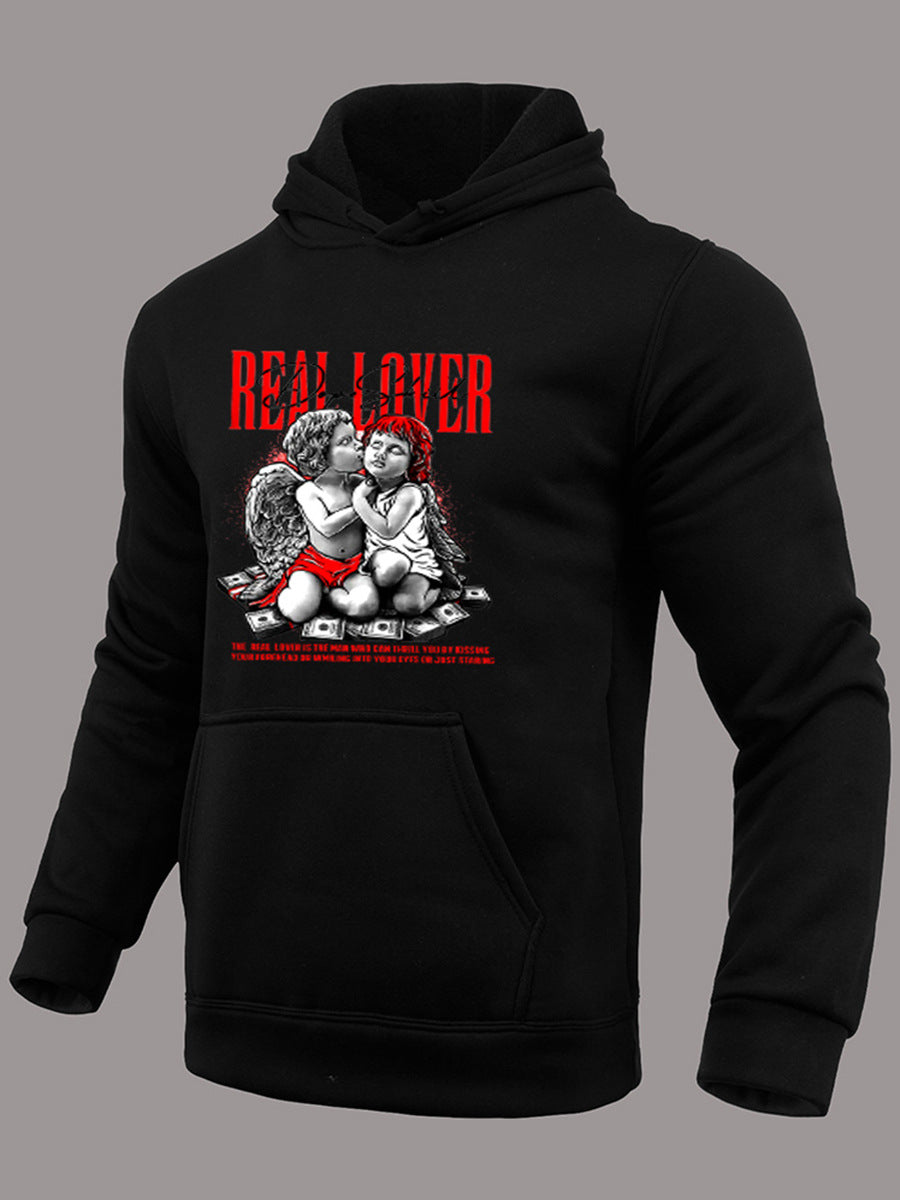 Men's Autumn Printhip-Hop Street Loose Hoodies Men's And Women's Couple Hoodies 4