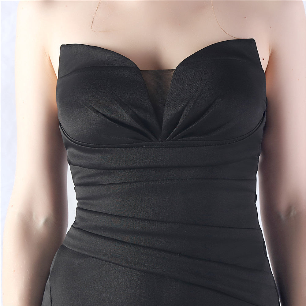 Women Sexy Off Shoulder Satin Evening Dress 48