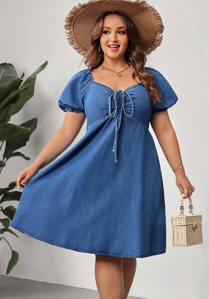 Summer Short-Sleeve Maxi Dress