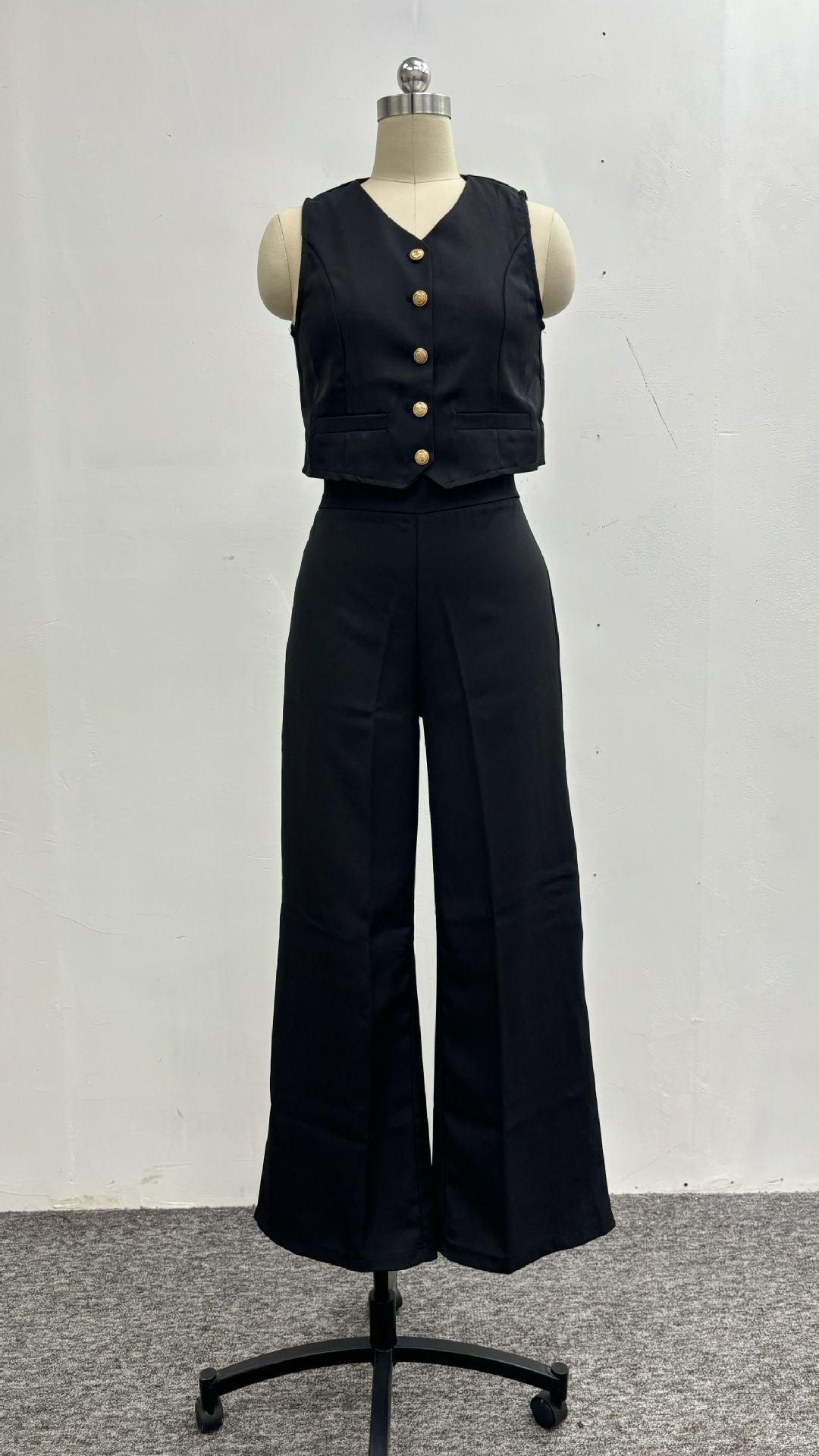 Summer Suit Women's Fashion Casual Solid Color Vest Trousers Two-Piece Set 6