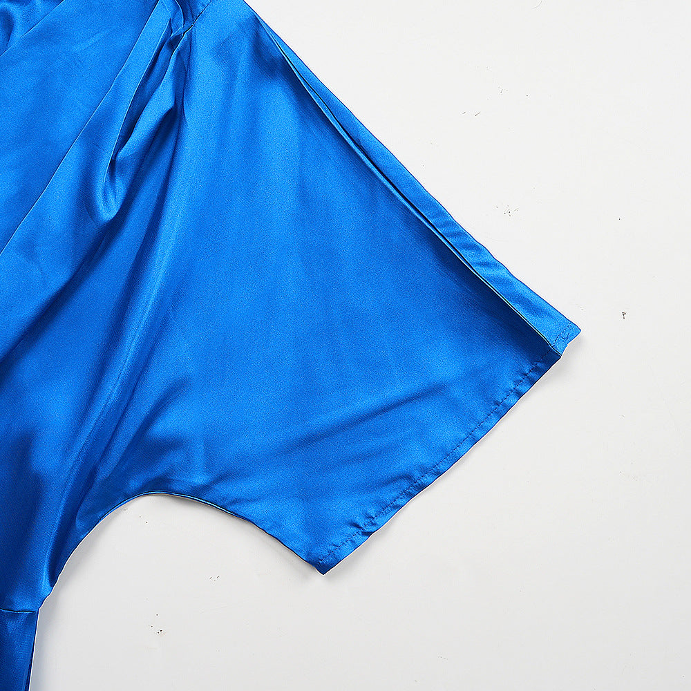 Plus Size African Elegant Solid Dress 22