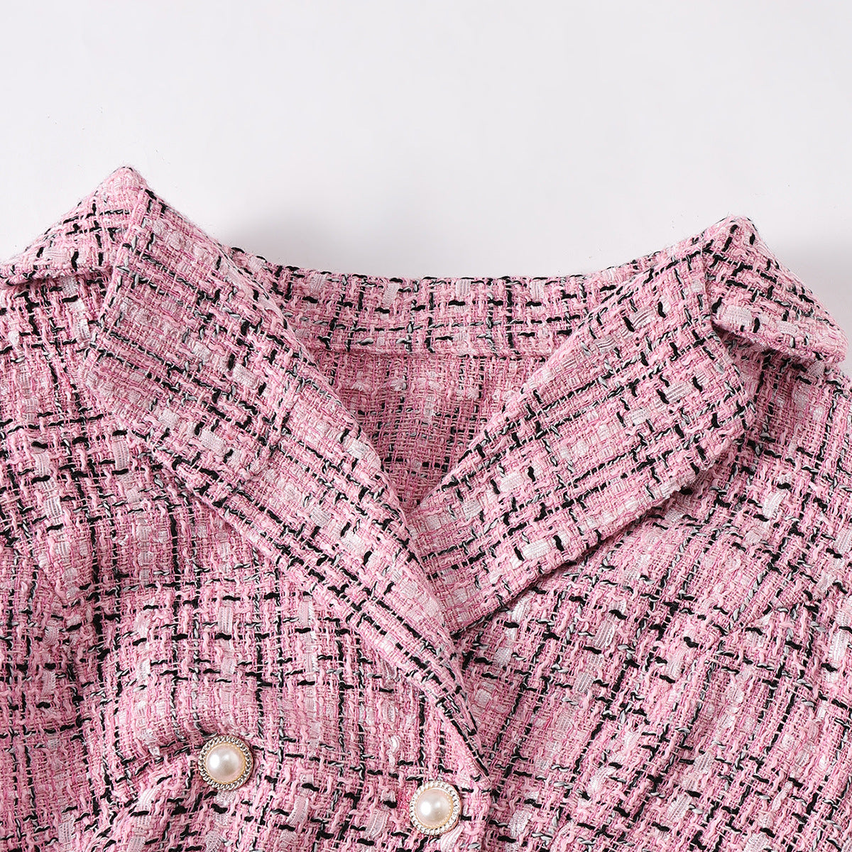 Women's Long Sleeve Turndown Collar Slim Waist A-Line Plaid Dress 7