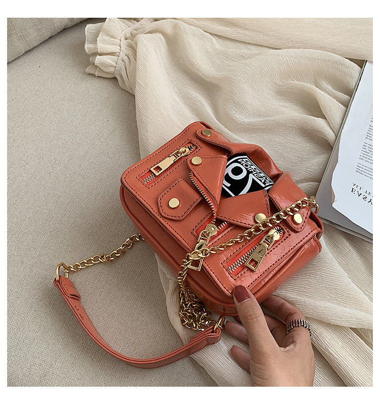 Women Uniform Bag Turndown Collar Jacket Style Bag 34