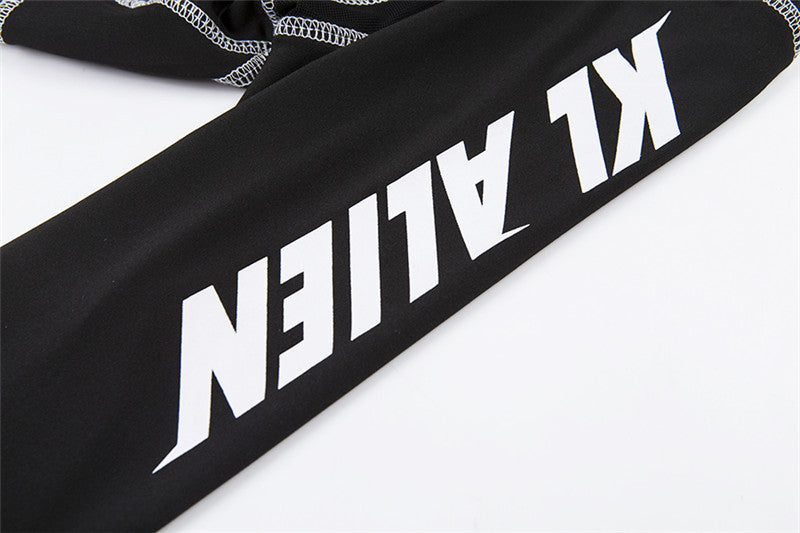 Spring Women's See-Through Mesh Patchwork Printed Slim Long Sleeve Casual two piece pants set 18