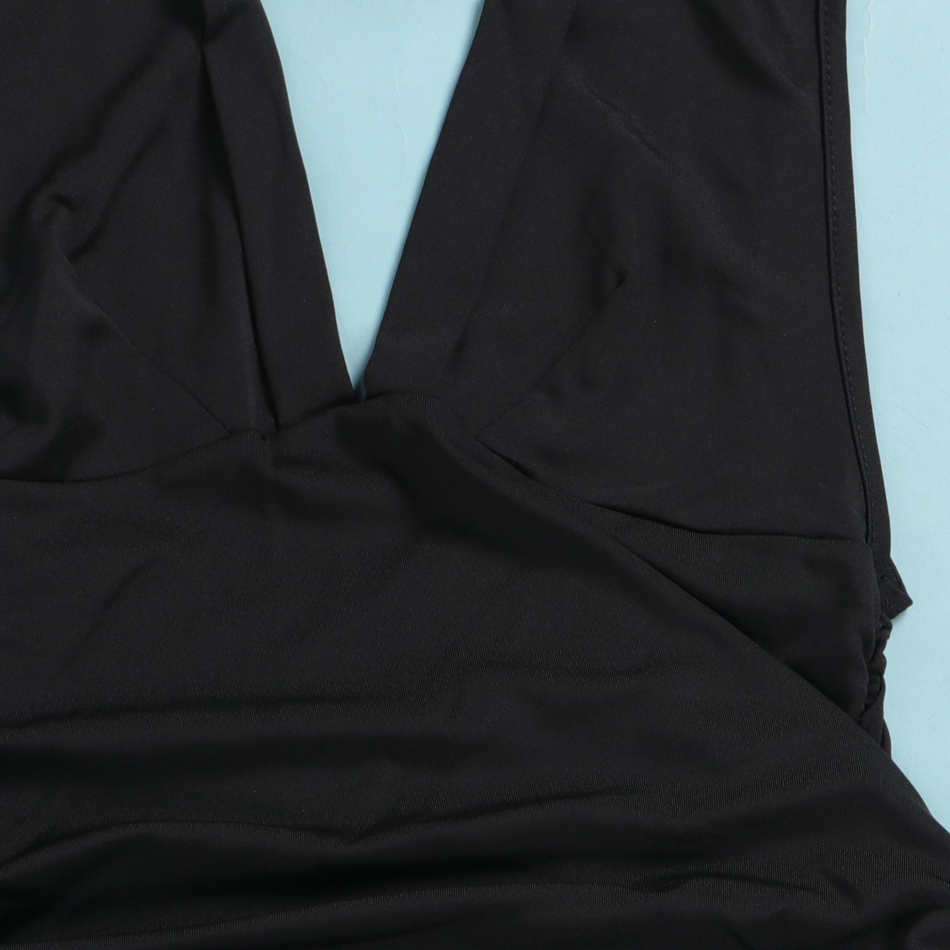 Sexy slim deep V neck sleeveless nightclub dress 58