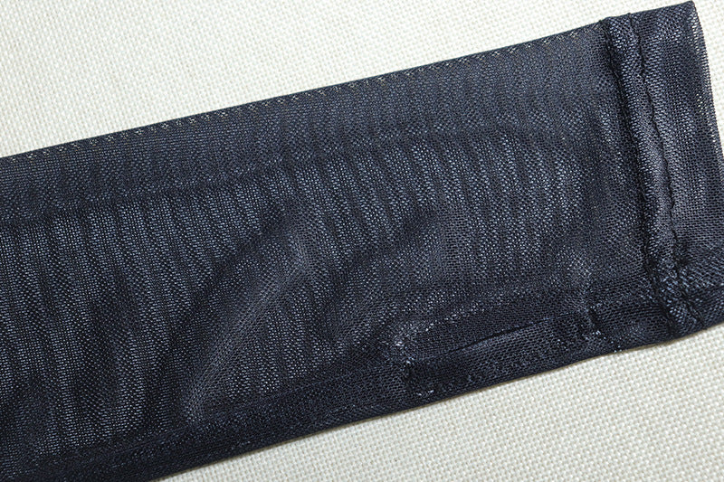 Women Print Round Neck Mesh Long Sleeve Bodycon Dress 11