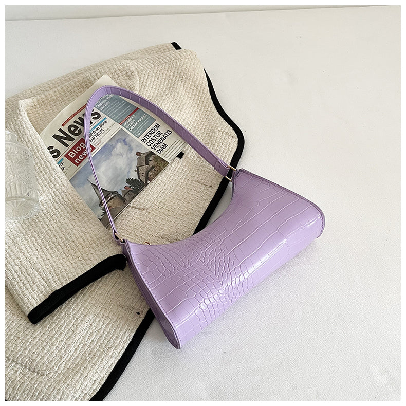 Handheld mini women's bag winter fashion shoulder bag Trendy gradient underarm baguette bag 51