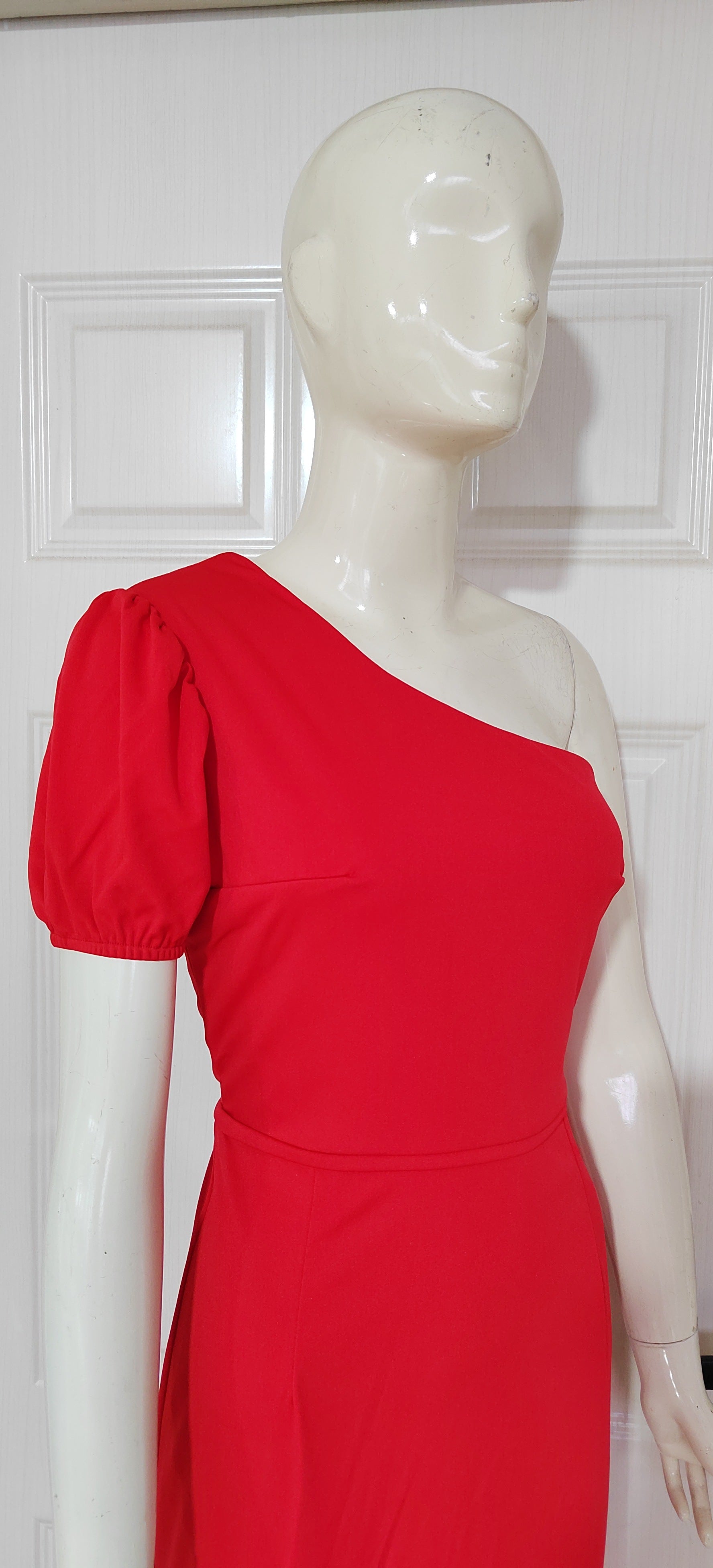 Women's One Shoulder Sexy Chic Balloon Sleeve Dress 33