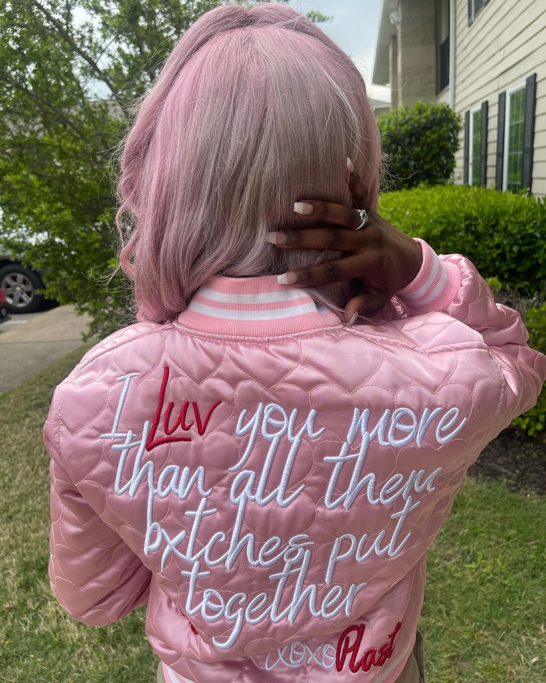 Women Casual Letter Embroidered Padded Jacket 4