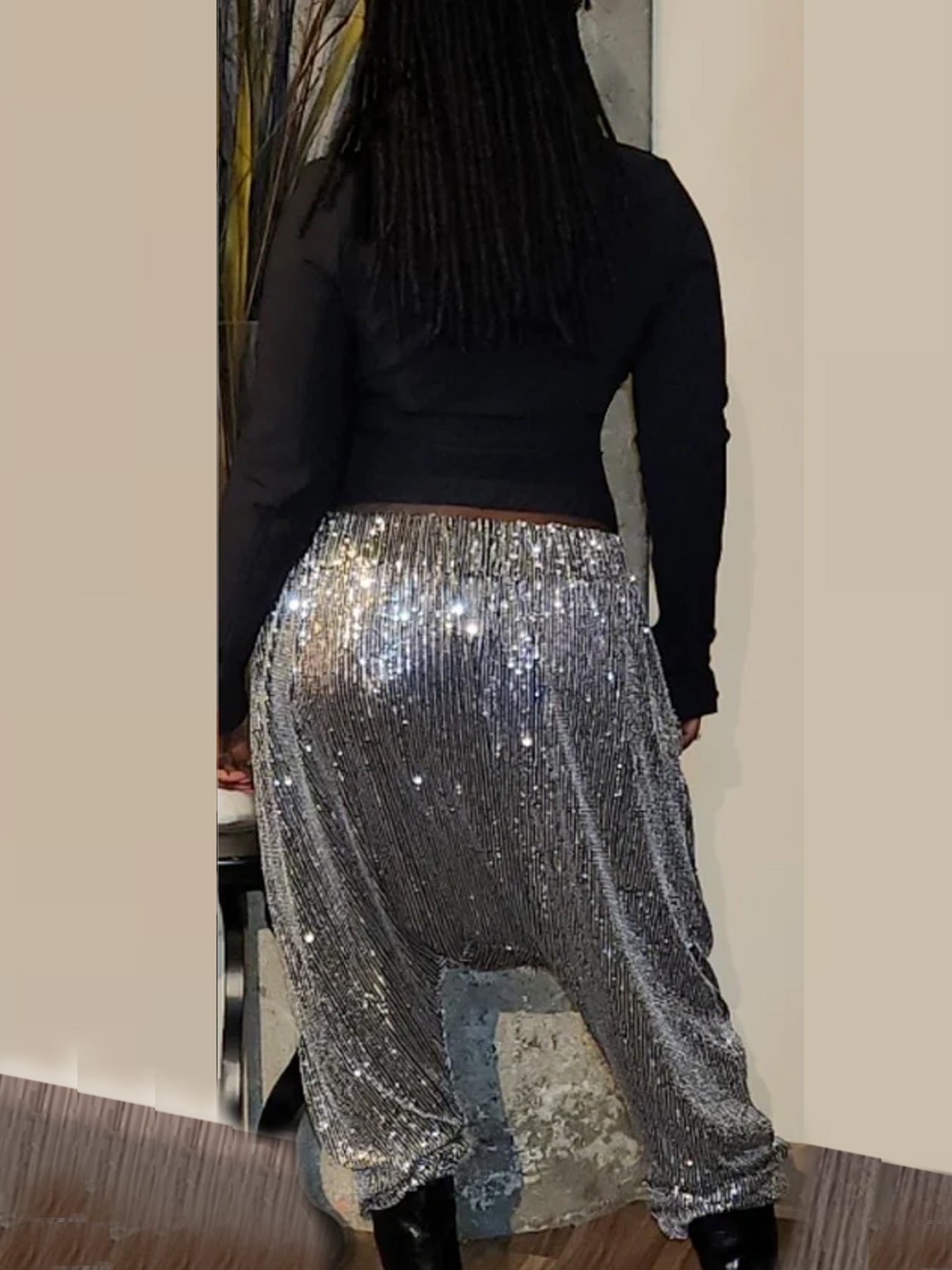 Women Autumn and Winter Sequins Pant 3