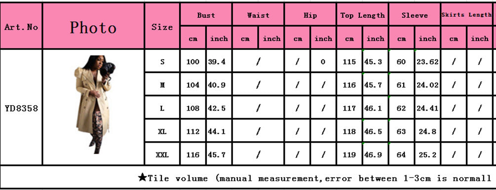 Women's versatile long windbreaker jacket 13