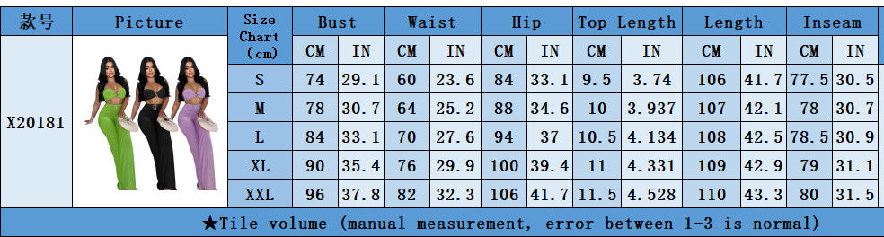 Women Summer Decorative Button Solid Sexy Halter Neck Top and Long Skirt Two-Piece Set 15