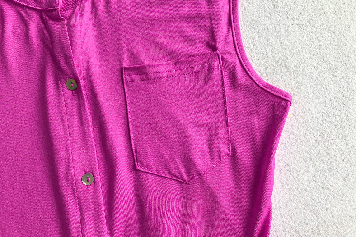 Women's Single Breasted Sleeveless High Waist Belted Wide Leg Jumpsuit 20