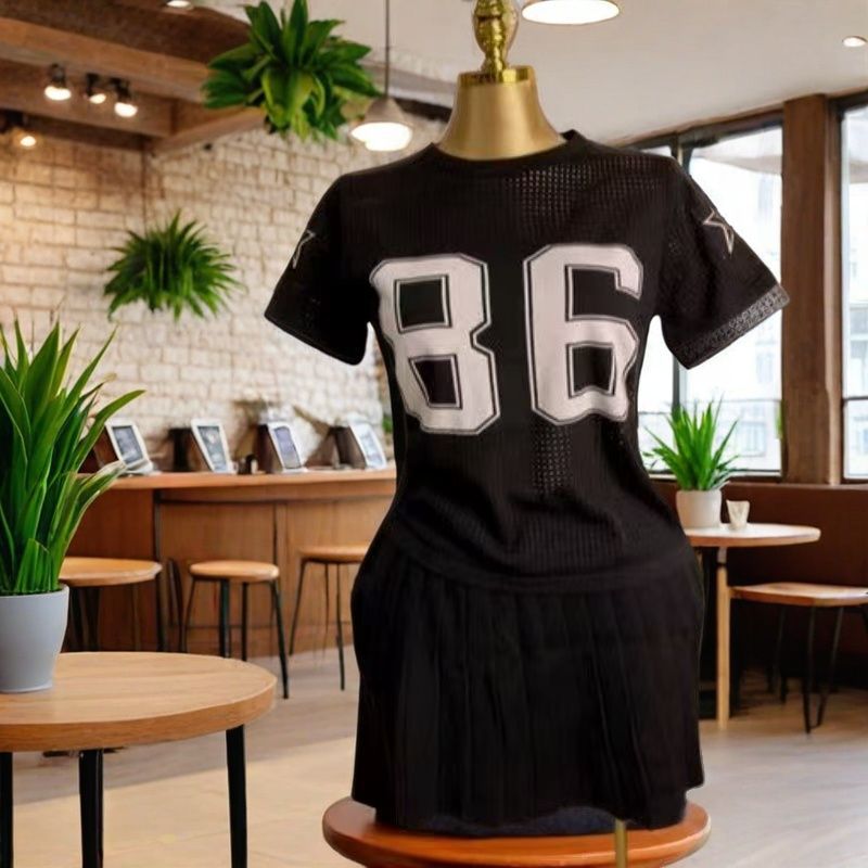 Oversized Star-Embroidery Knit Sweater