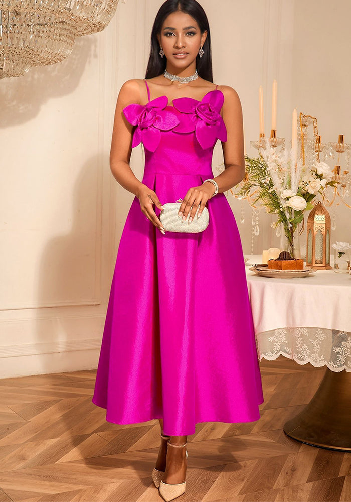 Women sexy suspender flower Formal Party puffy skirt