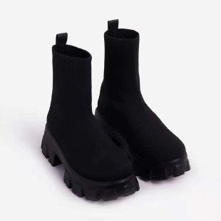 Women Casual Fall/Winter Stretch Socks Short Boots 19