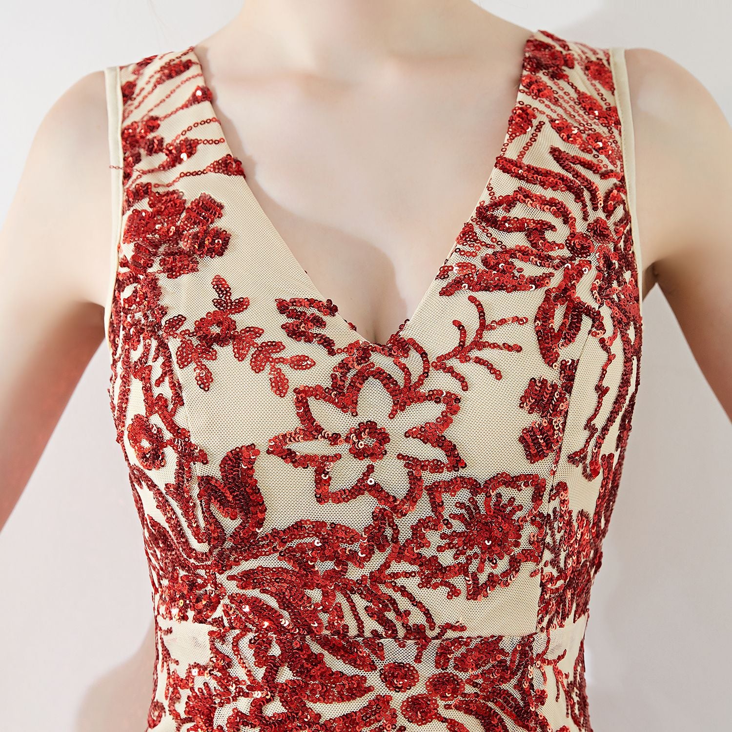 Elegant Long Sequins Plus Size Beauty Formal Party Evening Dress 14