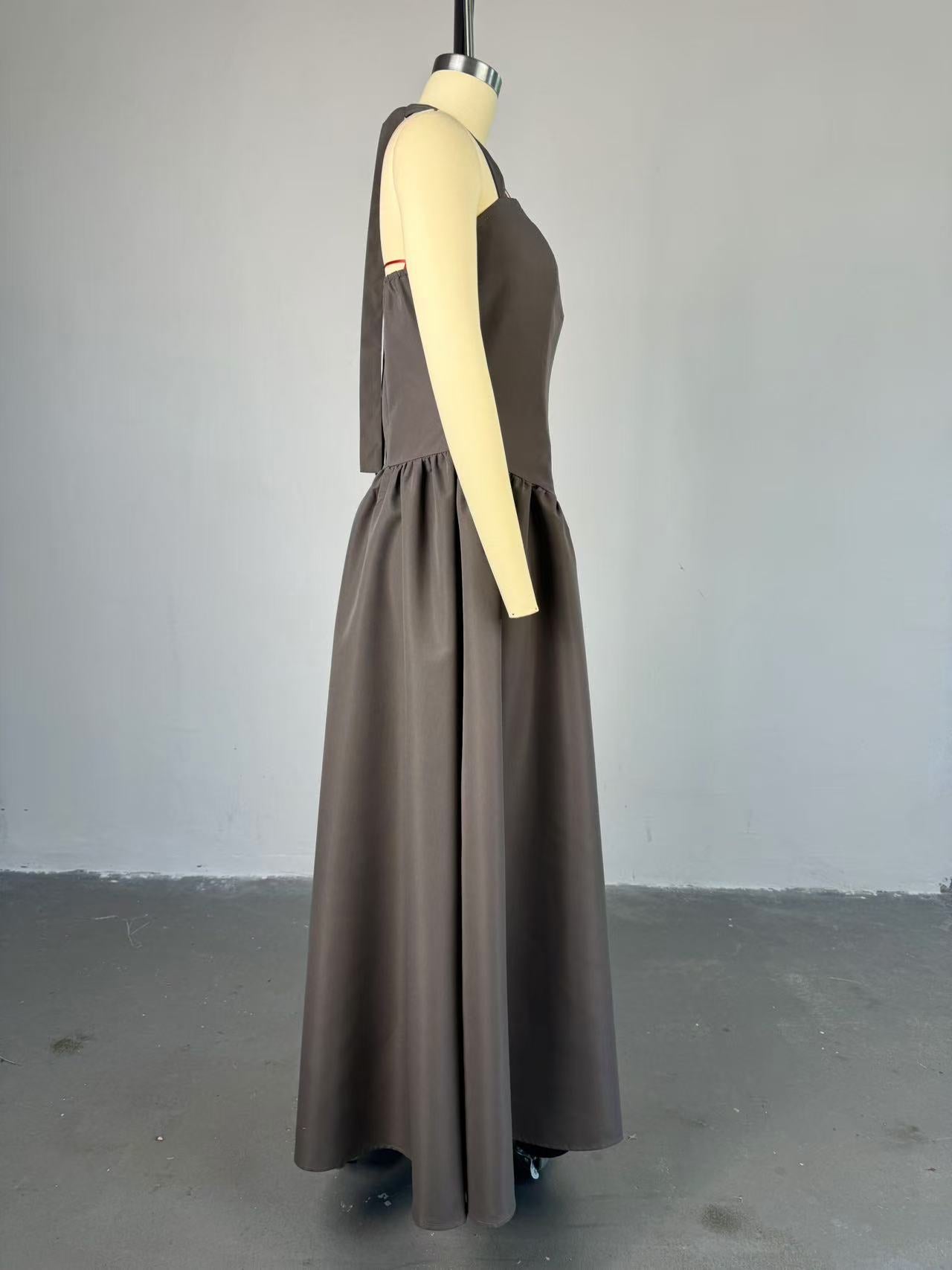 Women Sexy Deep V-Neck Halter Neck Dress 10