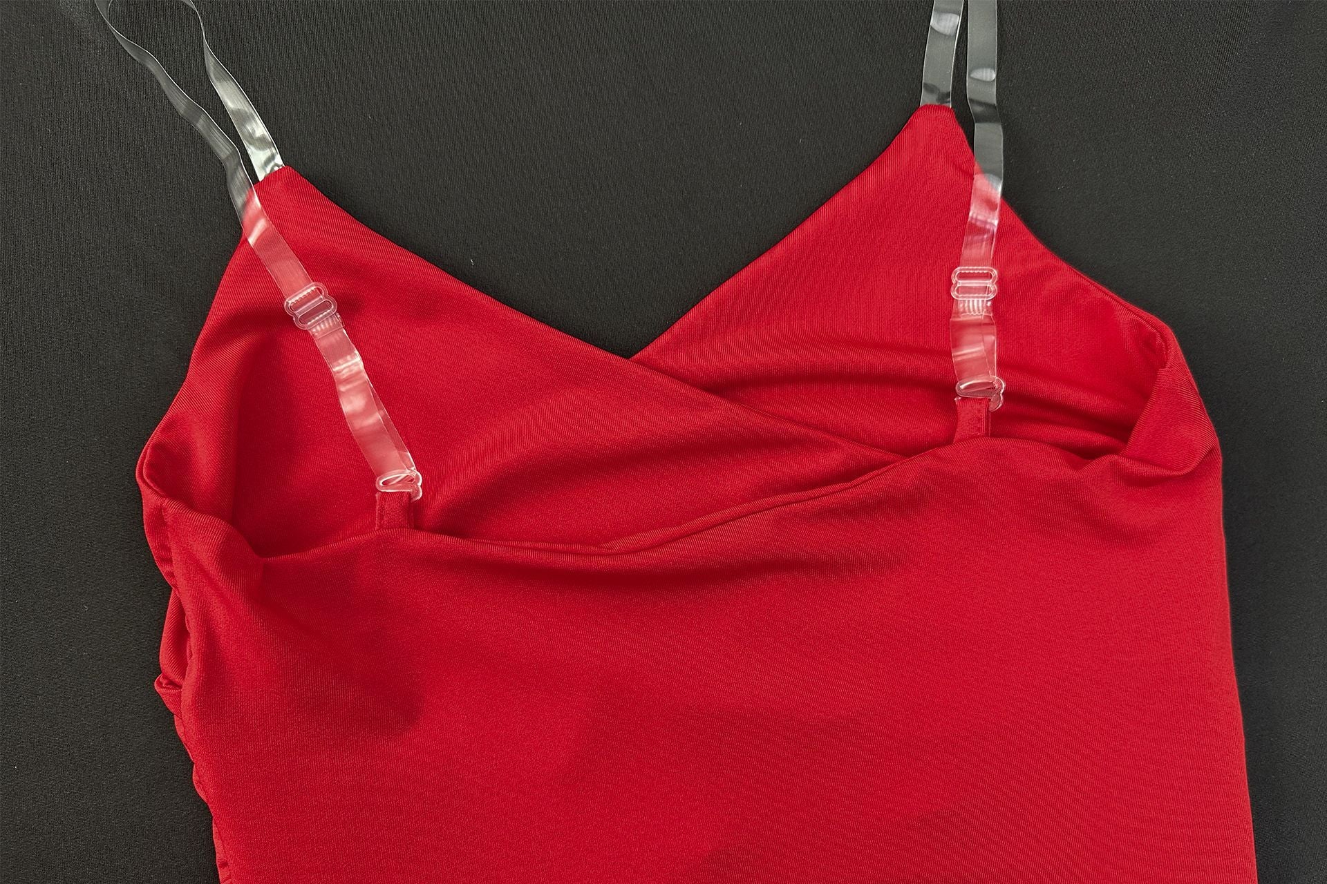 Women V-neck Sexy Backless Slit Suspender Sleeveless Dress 8