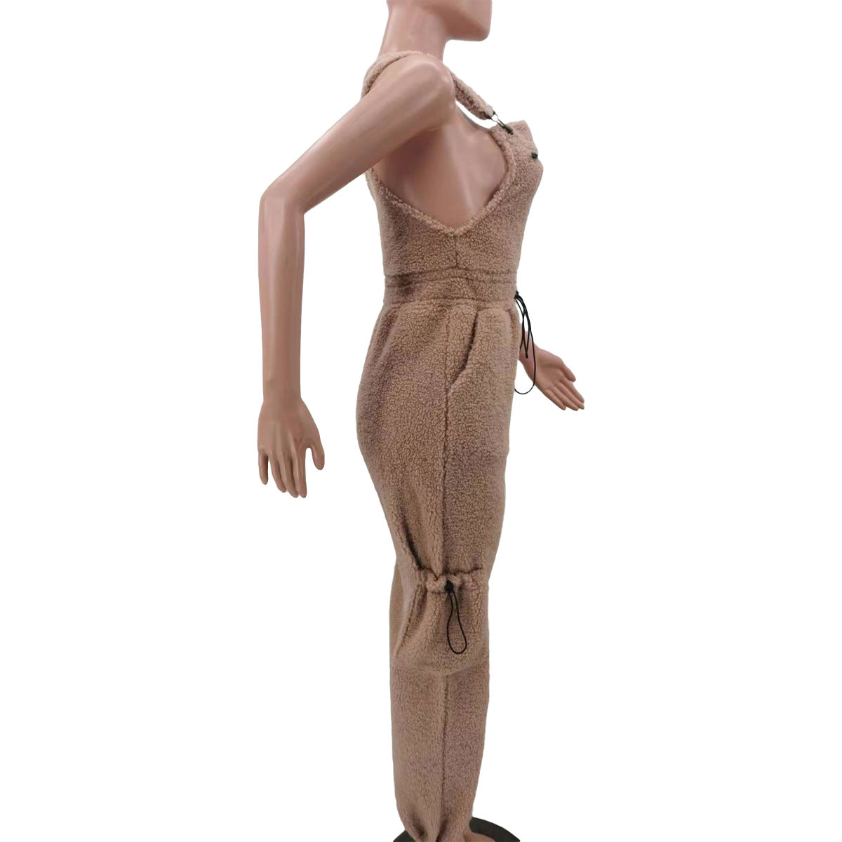 Casual Women's Loose Fashionable Drawstring Overalls Jumpsuit 15