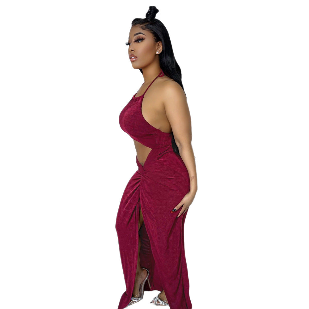 Women Sexy Backless Cut Out Slit Bodycon Dress 7