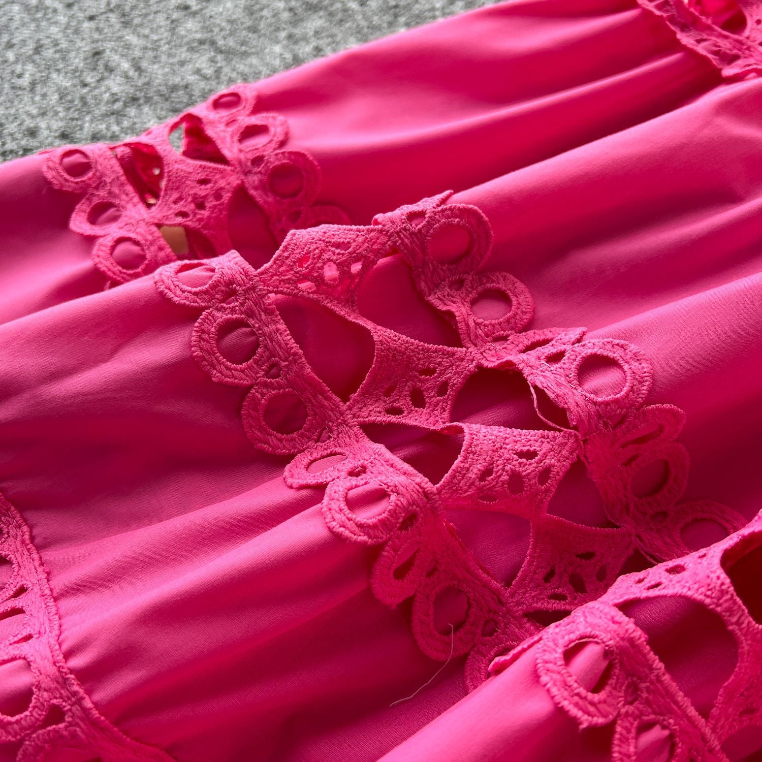 Women Vintage French Elegant Cutout Lace Patchwork Sleeveless Dress 24