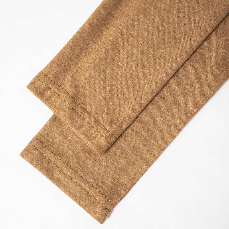 Women Autumn and Winter Long Sleeve Crop Top and Pant Casual Two-piece Set 14